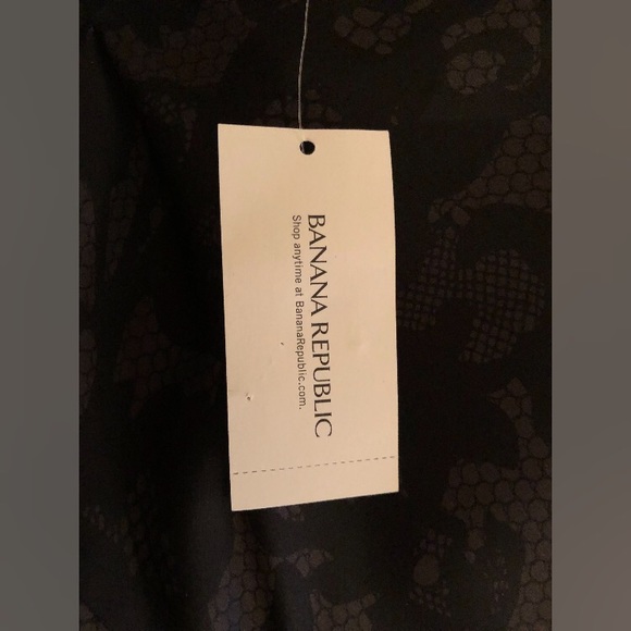 BANANA REPUBLIC Black & Gray Silk Sheath Dress NWT - Picture 6 of 8